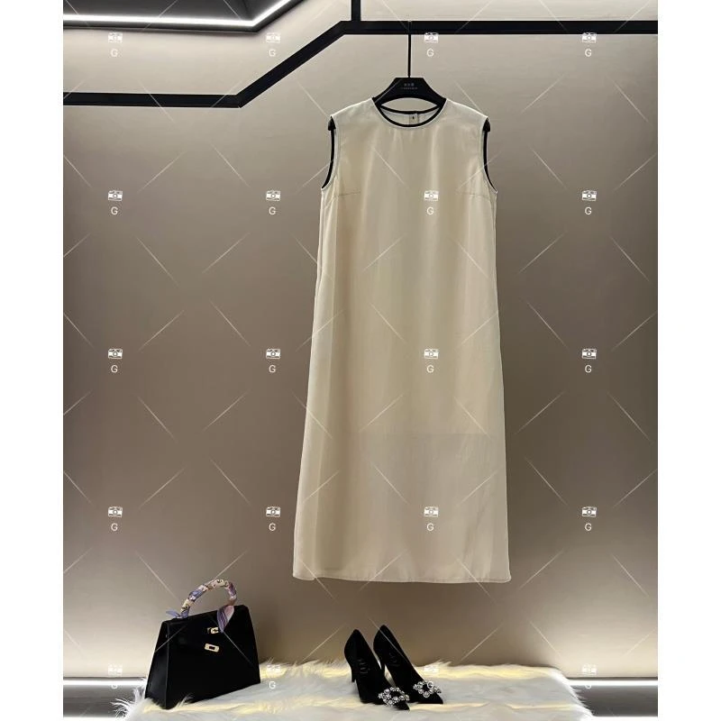 【L姐】夏季新款复古时尚百搭印花无袖连衣裙 H-832