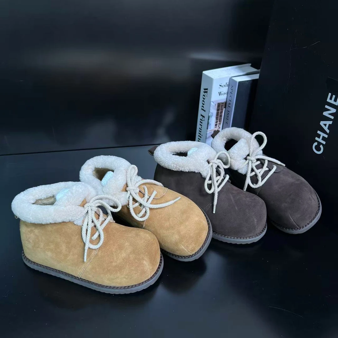 【雪国列车】爆款厚底雪地靴女2025新款百搭休闲短靴棉鞋665-12