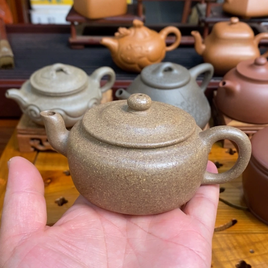 茶壶紫砂紫砂壶旭帽青降坡