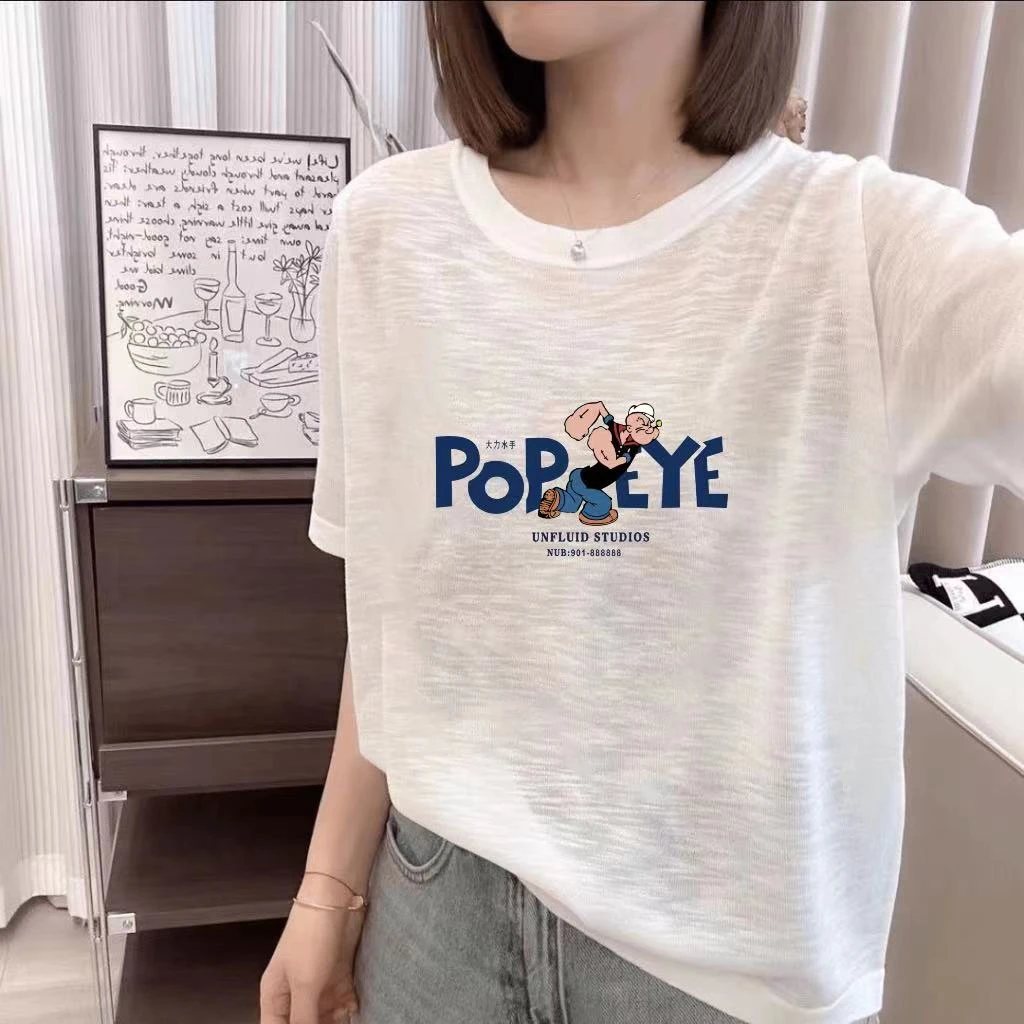100%竹节棉短袖T恤女夏装2025爆款大码宽松显瘦百搭休闲外穿上衣