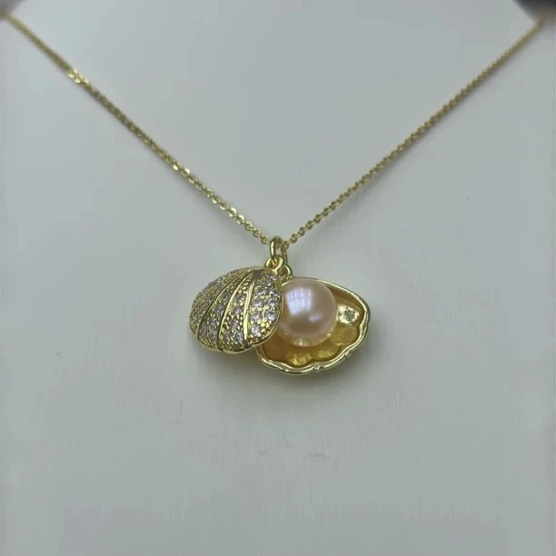 [阿祖珍珠]淡水珍珠大贝款吊坠