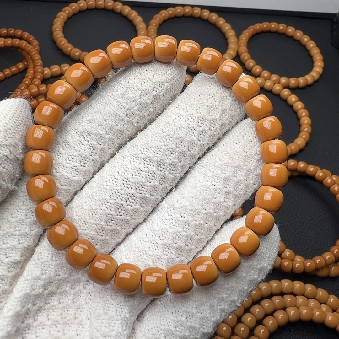 橄榄核手串7.6mm精品清水核核尖单圈