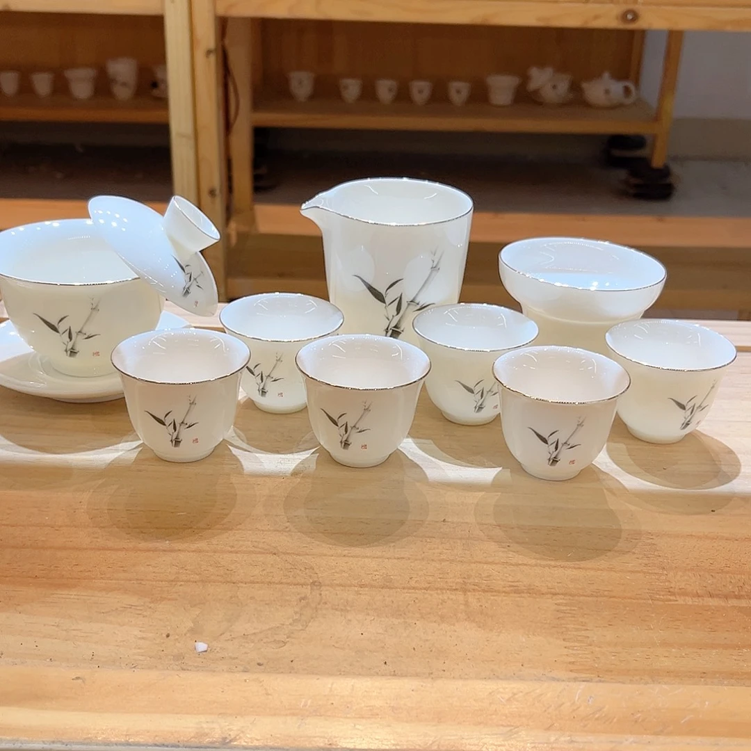 【御瓷斋】羊脂玉瓷茶具套装