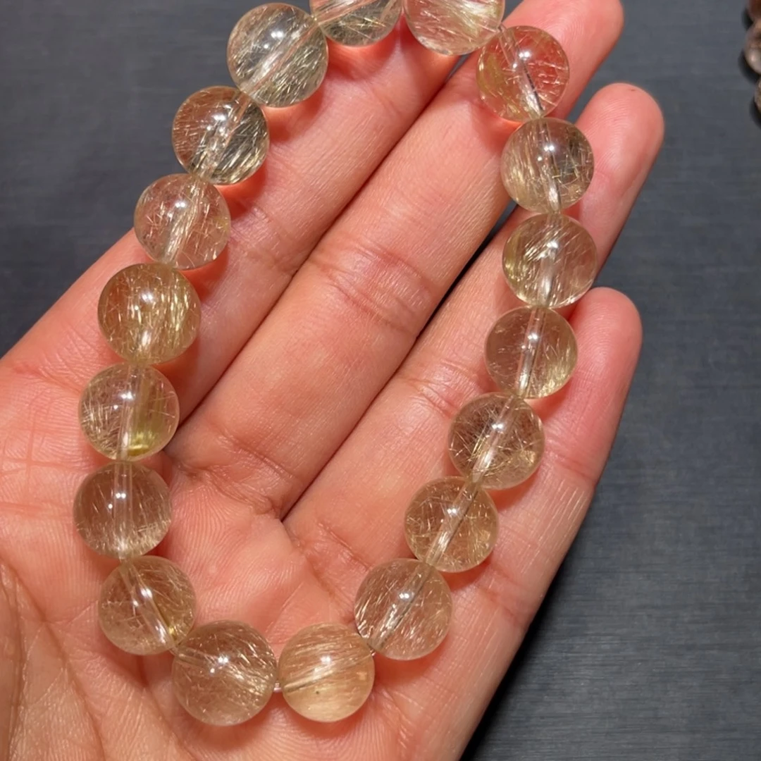 L***o未镶嵌水晶手串金晶