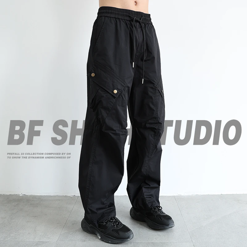 运动工装裤秋季登山男士直筒宽松2025新款户外休闲速干裤伞兵裤子