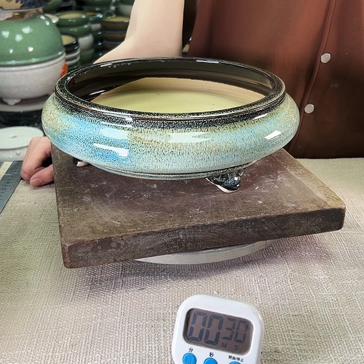 用***3泳坤堂石湾花盆陶瓷