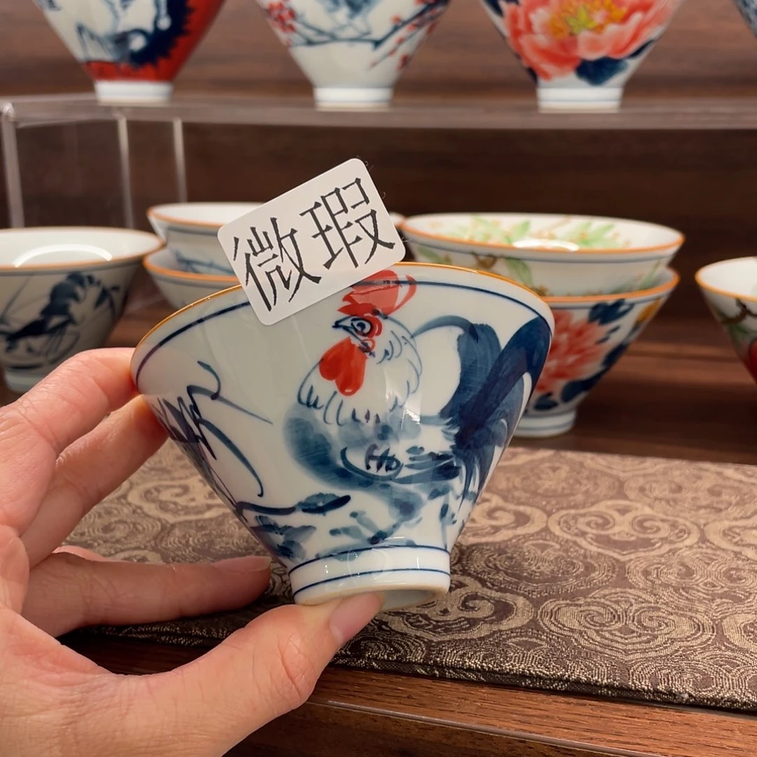 微瑕釉下彩纯手工绘制