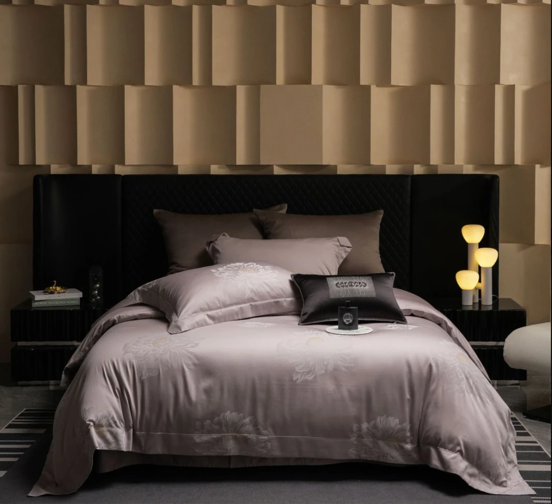 炸！惊喜款夏朵/轻奢系列/长绒棉全棉色织提花/四件套-晚香玉