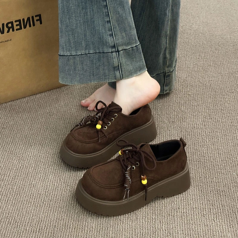 复古厚底百搭配裙子勃肯鞋女2025新款秋季松糕乐福鞋玛丽珍单鞋子