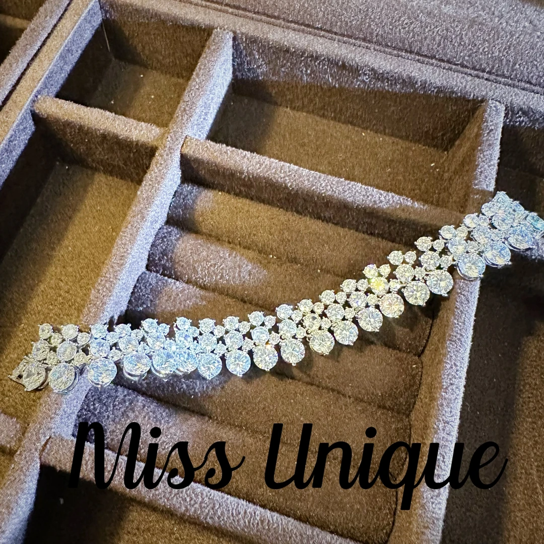 （D4019）法国白色大小圆形拼手链