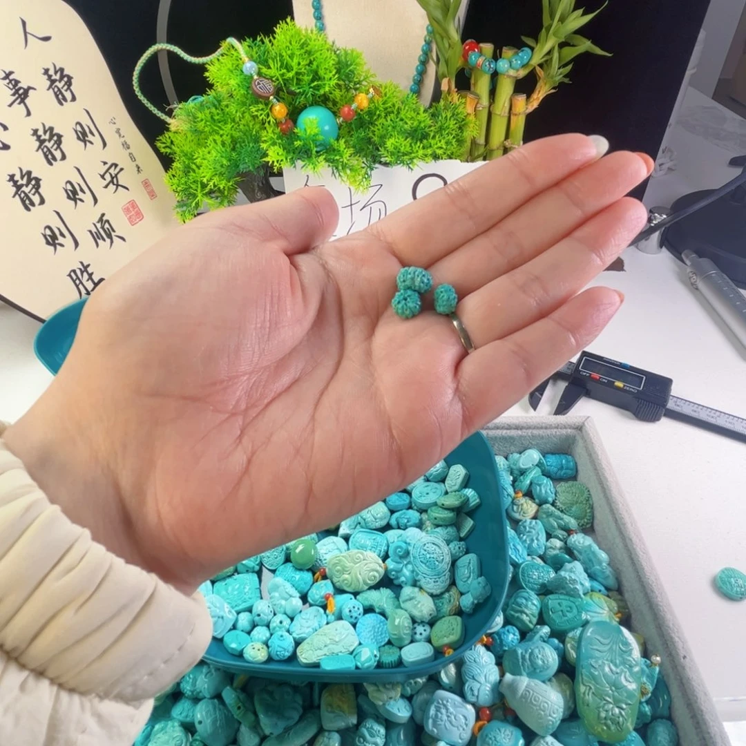 啵***）绿松石未镶嵌吊坠(不含链)