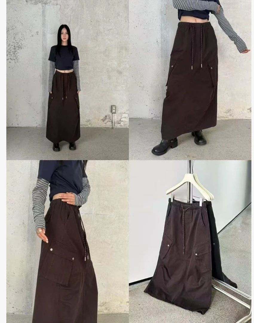 杨杨 DK-2527038秋季新款大口袋工装裙