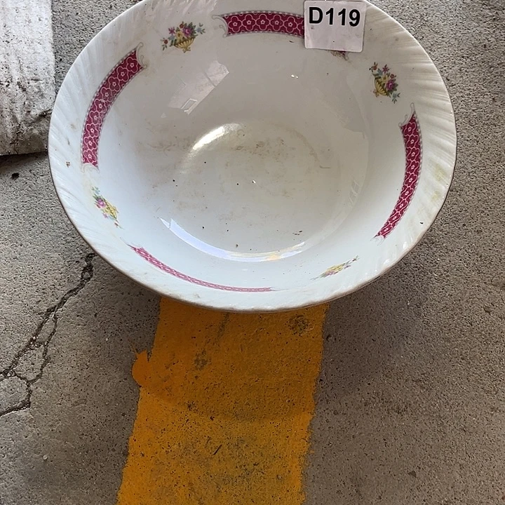 盘八九十年代高岭土盘碗有矿点D119（22厘米）