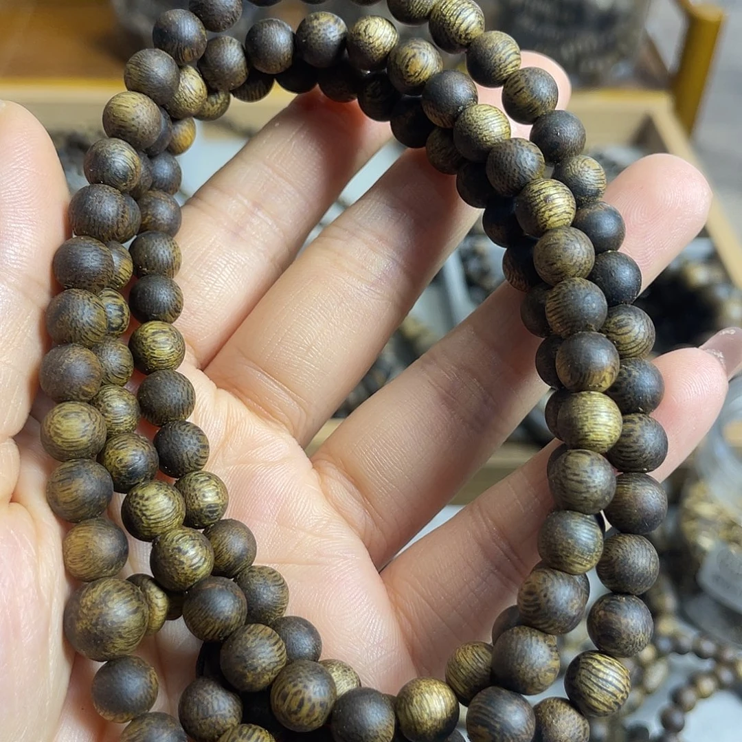 巜***0沉香沉香碎屑棋楠沉香老料多圈7mm花香蜜香