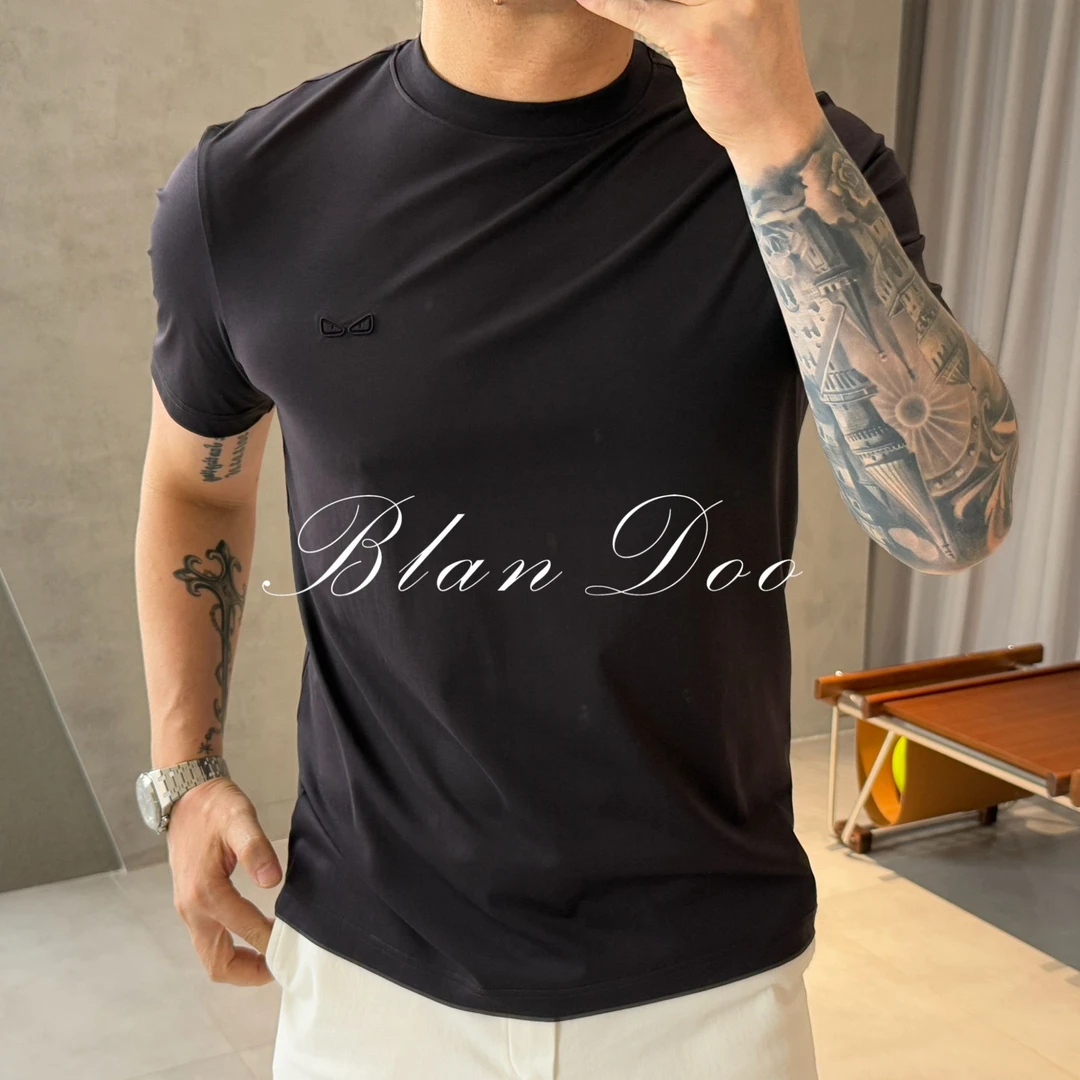 BLANDOO  “亲肤莫代尔”  男士经典百搭舒适小标短袖T恤DM0BD92