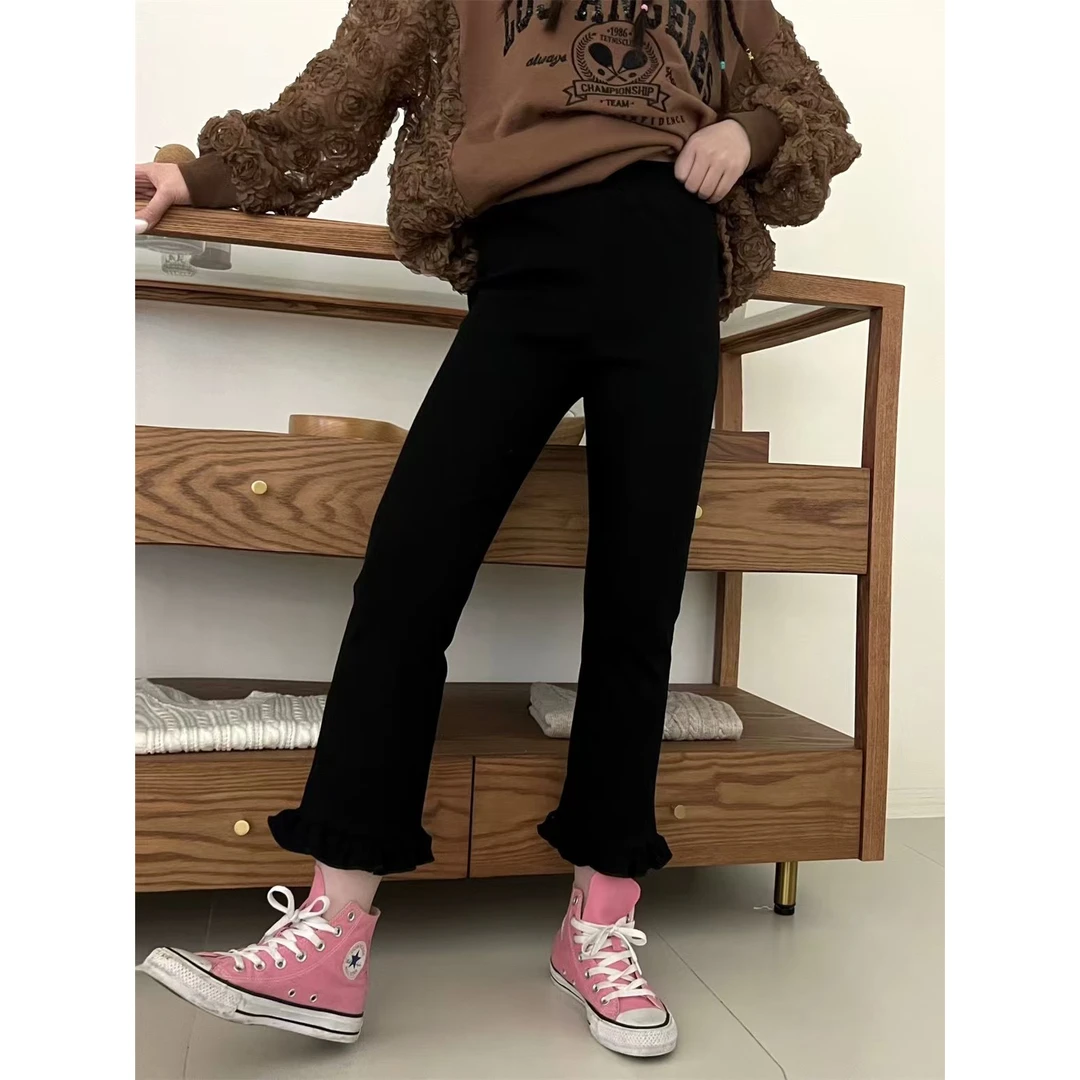 欧洲站显瘦花瓣裤