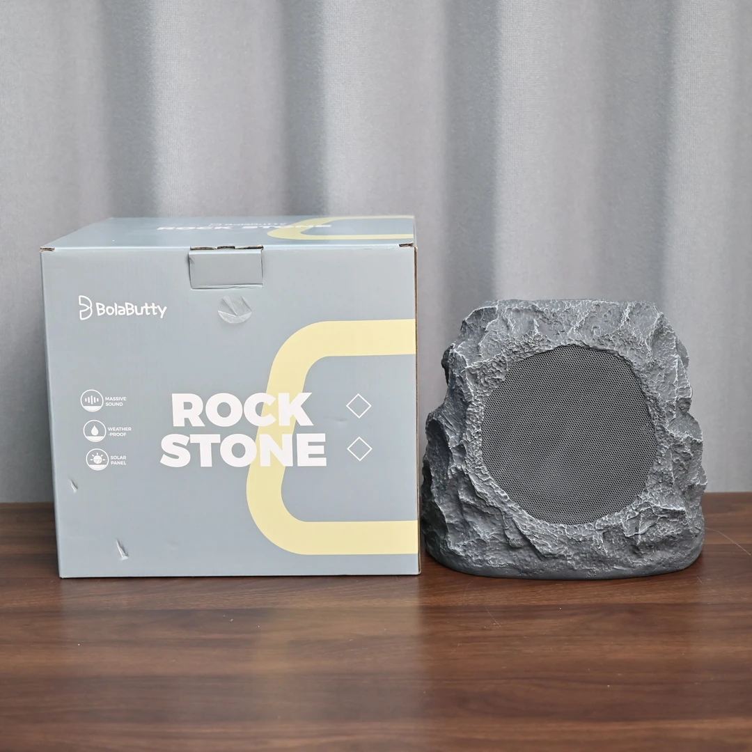 太阳能户外石头蓝牙30W深低音IPX7防水无线连接防风雨可串联