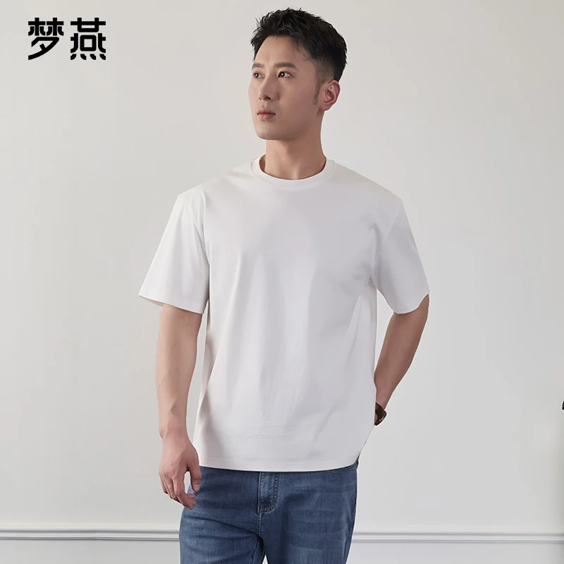 50织高密 100%棉 男士纯色圆领T恤YA16B5055D