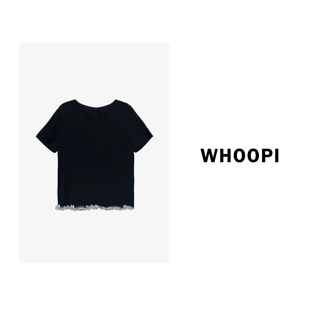 【Whoopi】【月光末石】千金感穿搭手工珠链上衣精致短袖