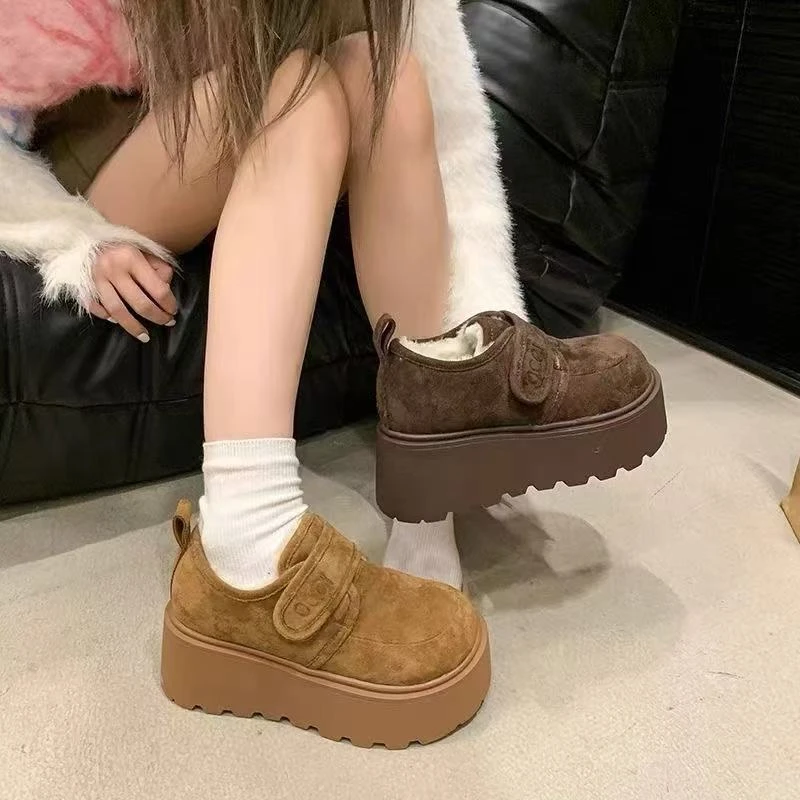 厚底增高新款冬季加绒保暖时尚丑萌大头短靴K08-1