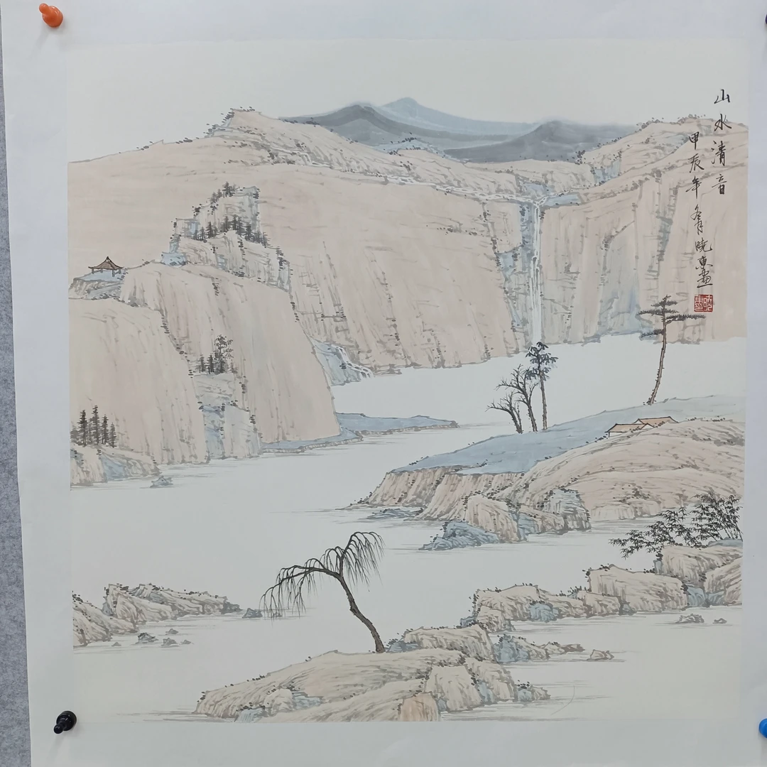 晓东老师纯手绘国画写意山水画70-70