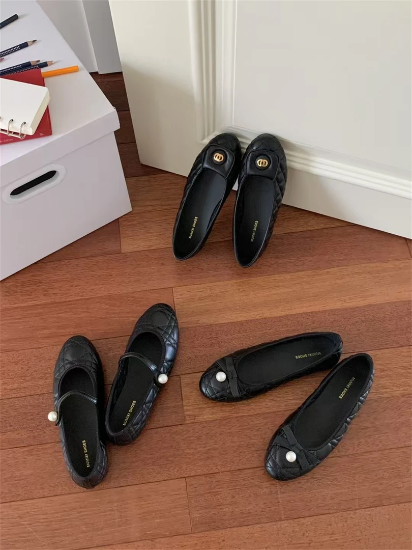 136平底黑色法式小香风玛丽珍单鞋春秋韩版百搭温柔晚晚鞋瓢鞋