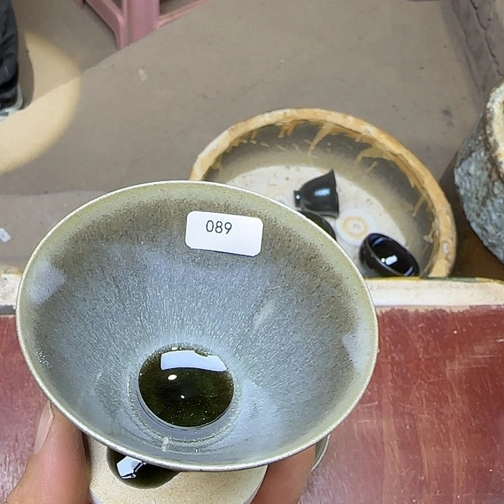 就***风茶盏青钰龙窑茶具089
