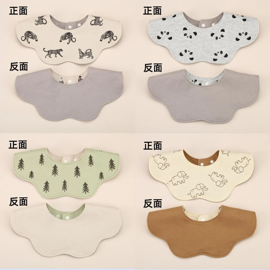 婴儿围嘴宝宝口水巾面纱款+TPU防水款