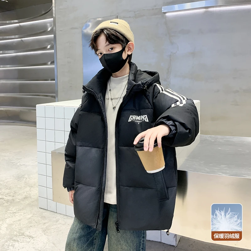 儿童装男童冬季羽绒服2025新款中大童冬装加厚男孩白鸭绒外套保暖