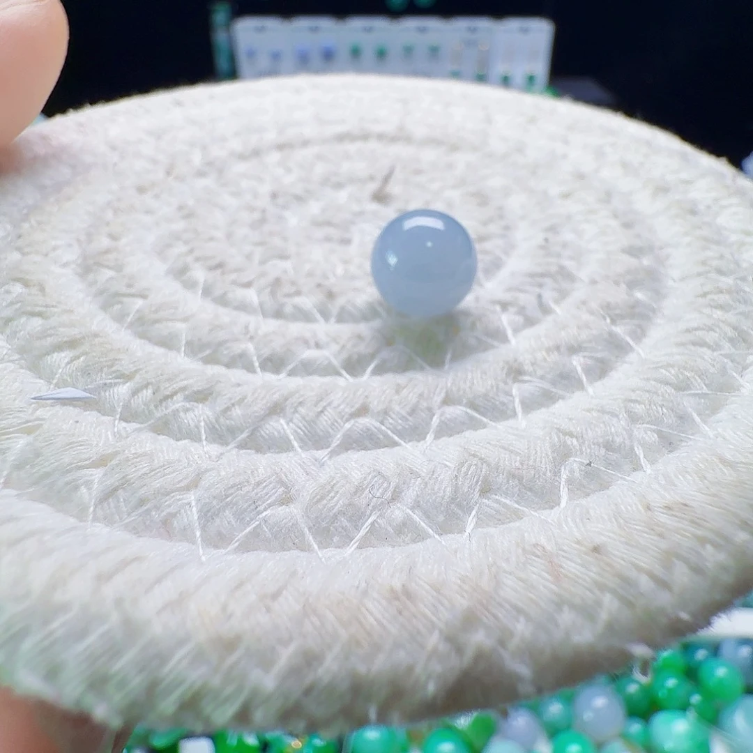 翡翠散珠卡9.6mm圆珠