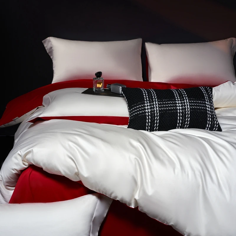 高端2025新款长绒棉5A抗菌100s纯棉四件套轻奢床单被套床品小号