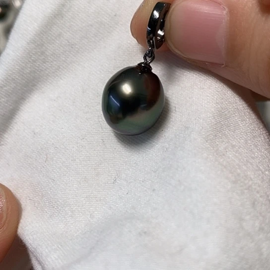 海水珍珠颈饰银S925镶嵌12✖️13