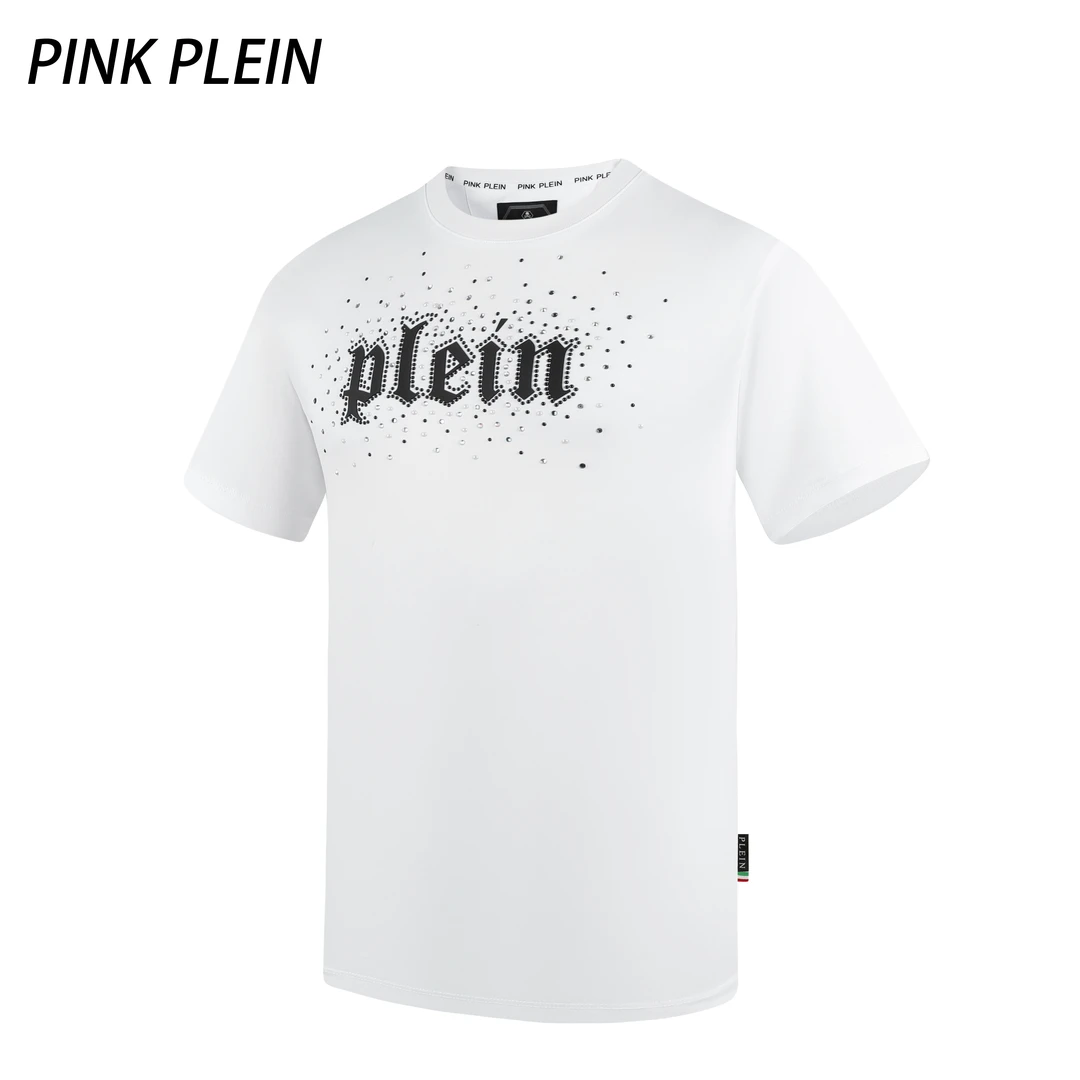 PINKPLEIN烫钻507系列PP高端设计T恤夏季2025新款圆领短袖潮流男