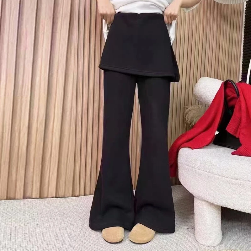 【奶芙小屁帘】时尚高腰显瘦屁帘微喇裤