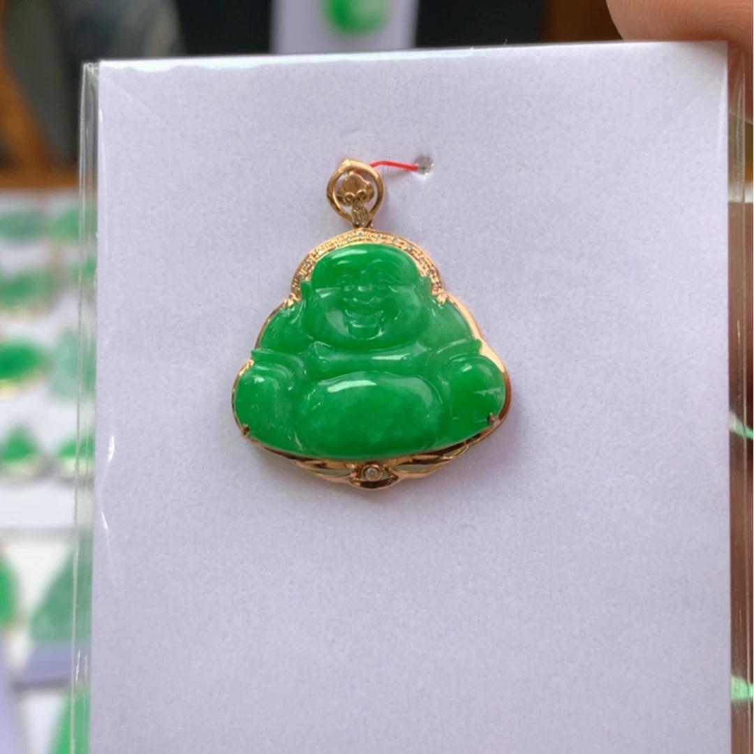 【闪购商品】翡翠颈饰18K金镶嵌翡翠