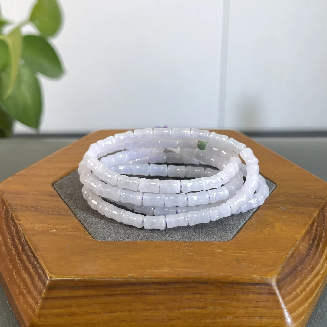 JXA04-011 天然缅甸A货翡翠 翡翠珠串