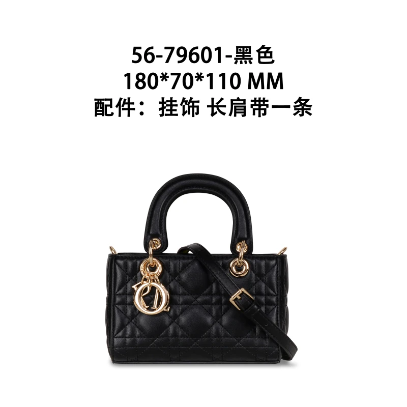 【文文甄选】GQ-79601-黑色 轻奢风百搭枕头包时尚可折叠盒子包