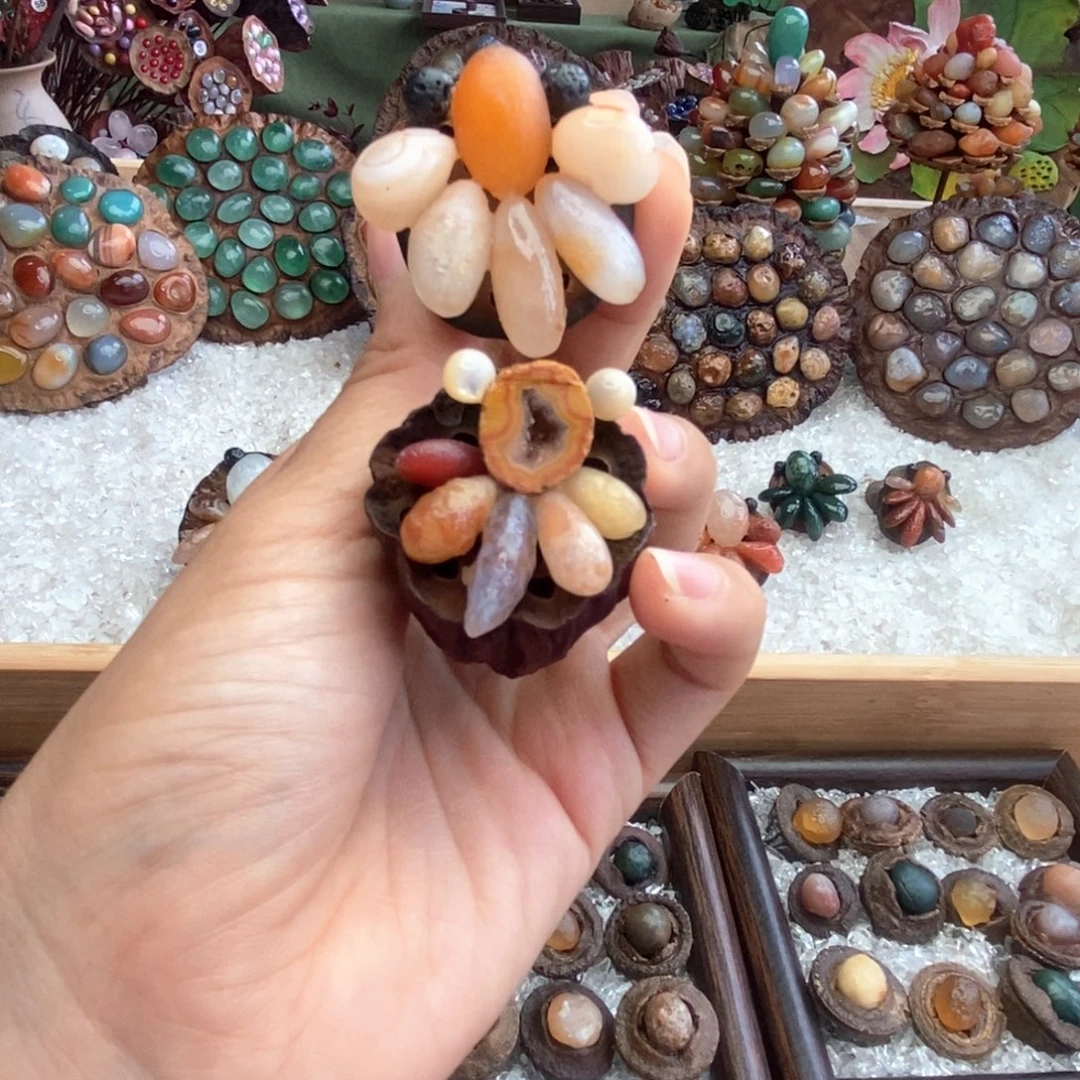 木石院子的莲蓬摆件54