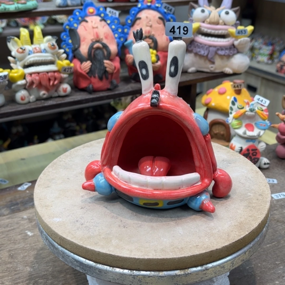 陶瓷纯手工抽象陶瓷摆件419