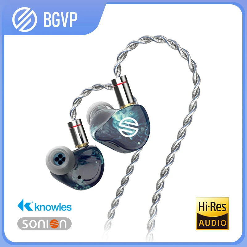 BGVP 幻影感温变色 声扬静电圈铁骨传导八单元混合入耳式有线耳机