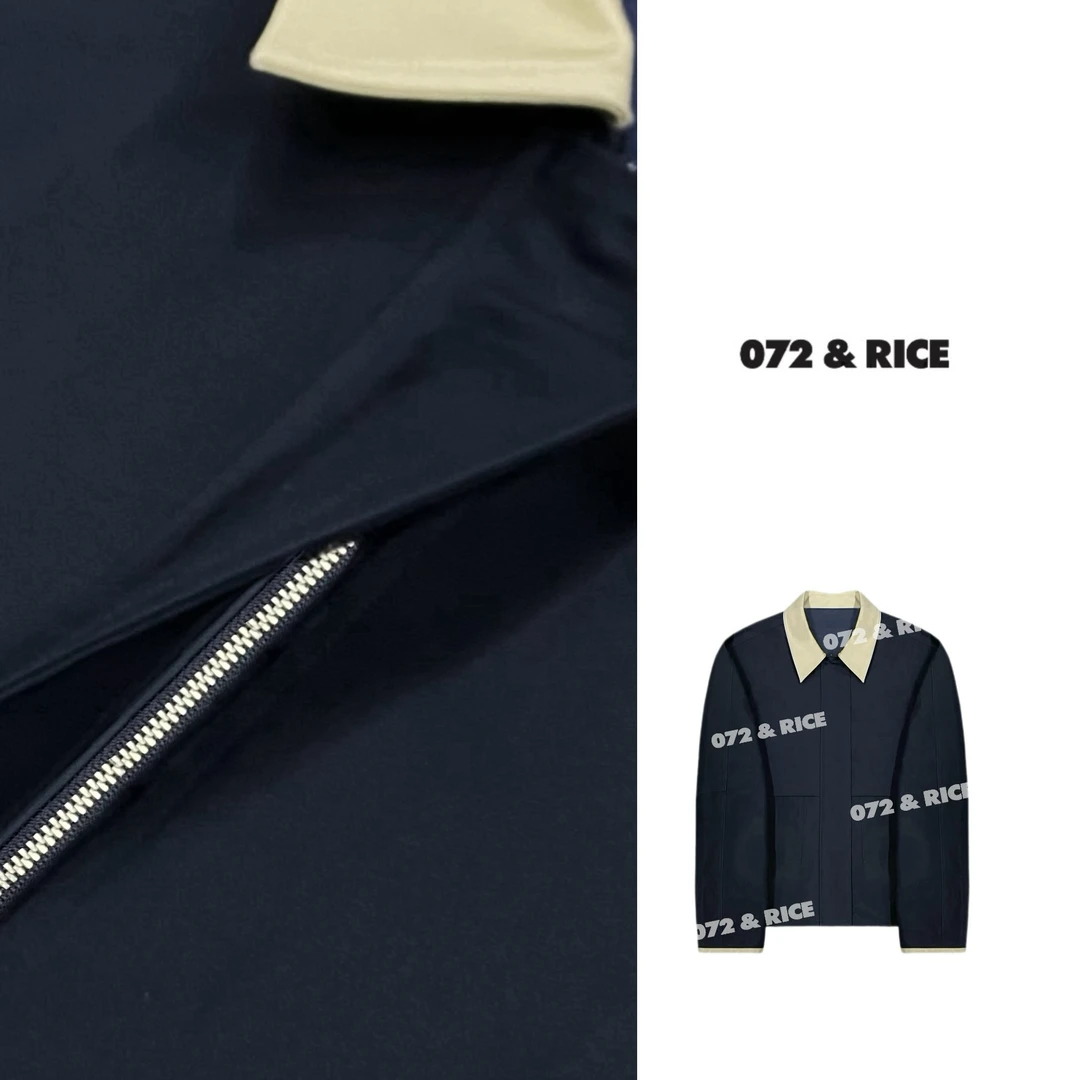 072 & RICE【劳伦夹克】100纯棉 春季休闲翻领拉链长袖外套 31XB63