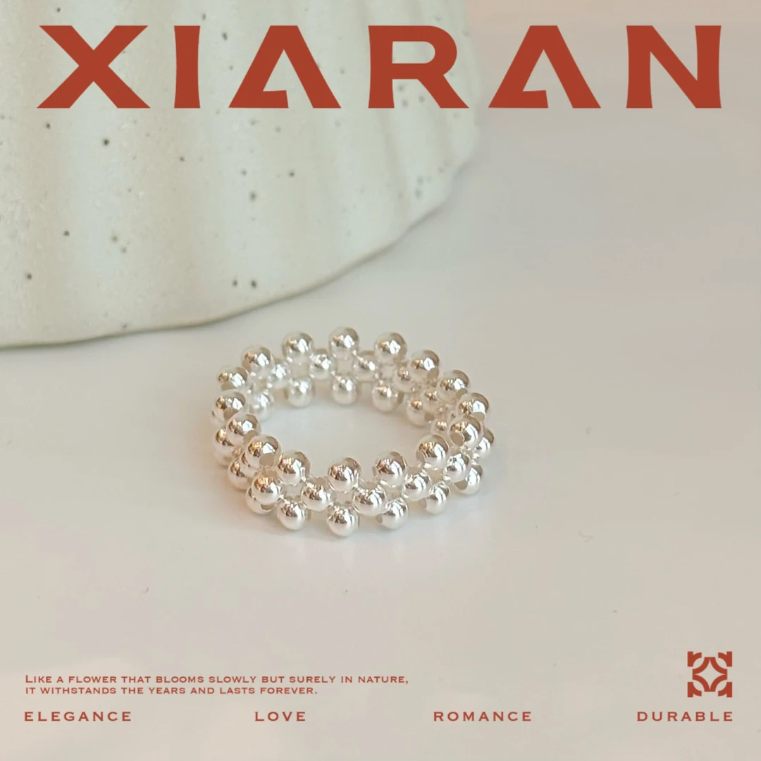 925银戒指 「银珠」夏苒原创设计小众简约春夏设计感925银戒指