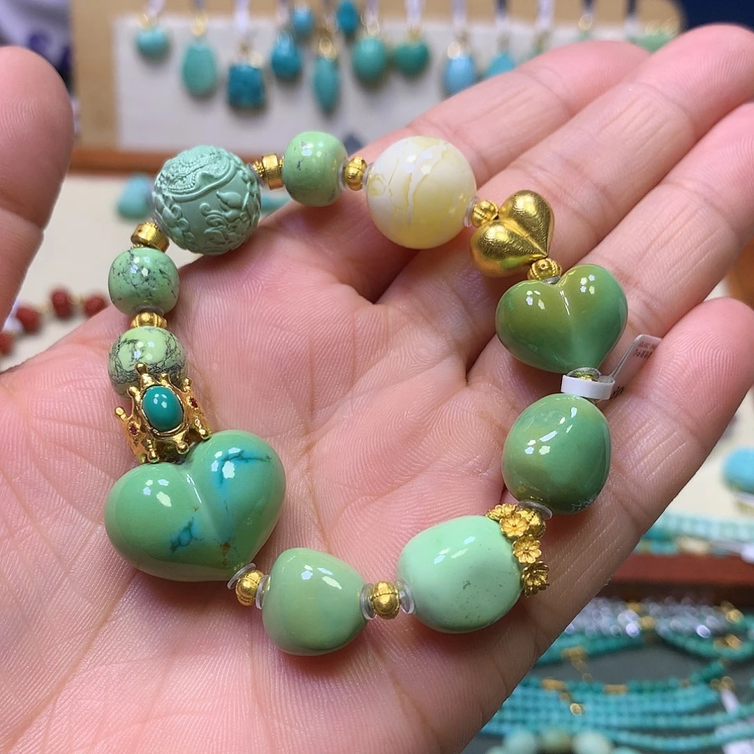 绿松石18K金镶嵌单圈