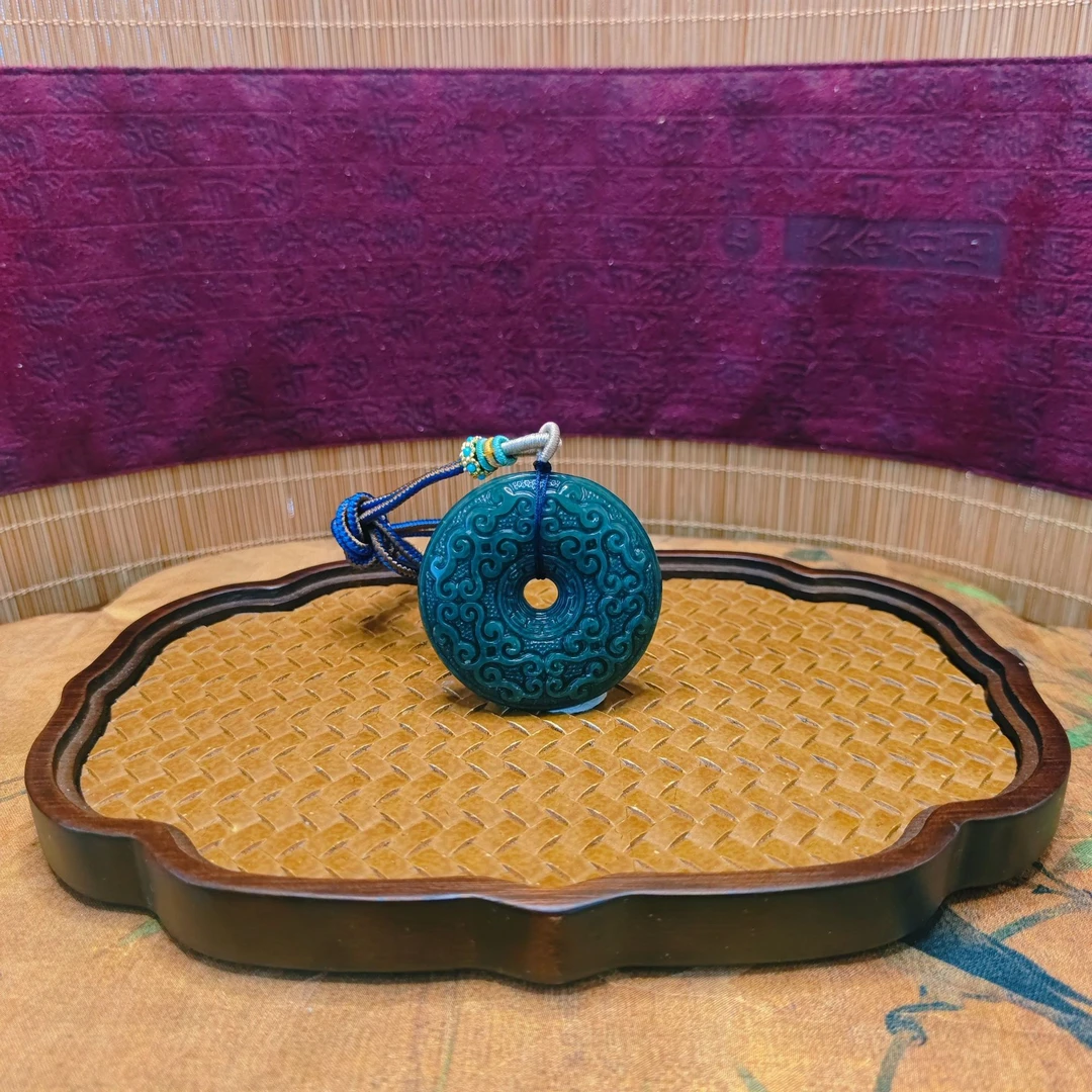 U和田玉九龙平安扣吊坠1230