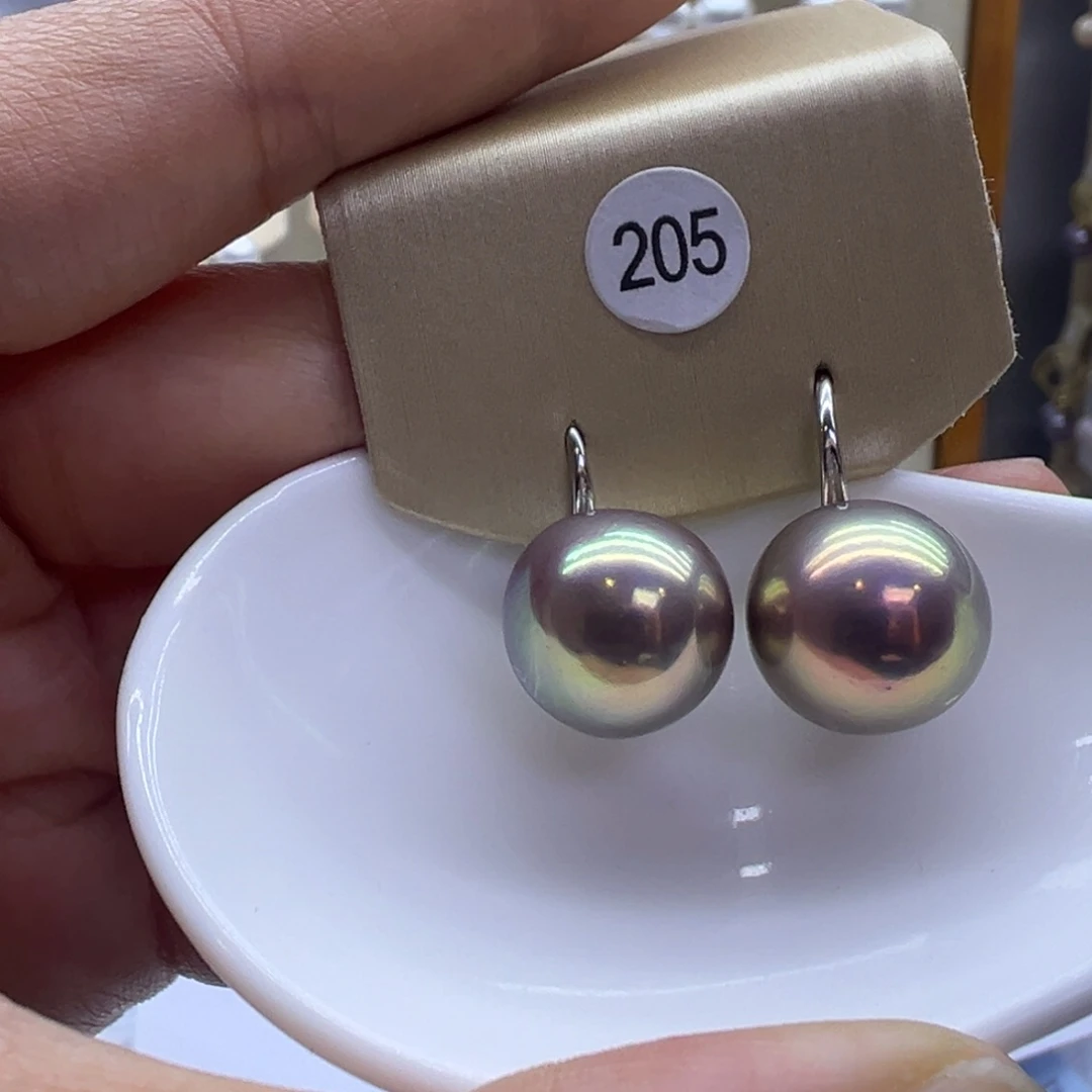 银S925镶嵌耳饰淡水珍珠