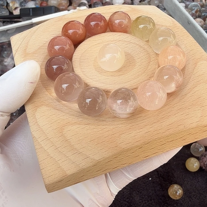 L***O水晶珠宝半成品未镶嵌兔毛14mm定制不退换