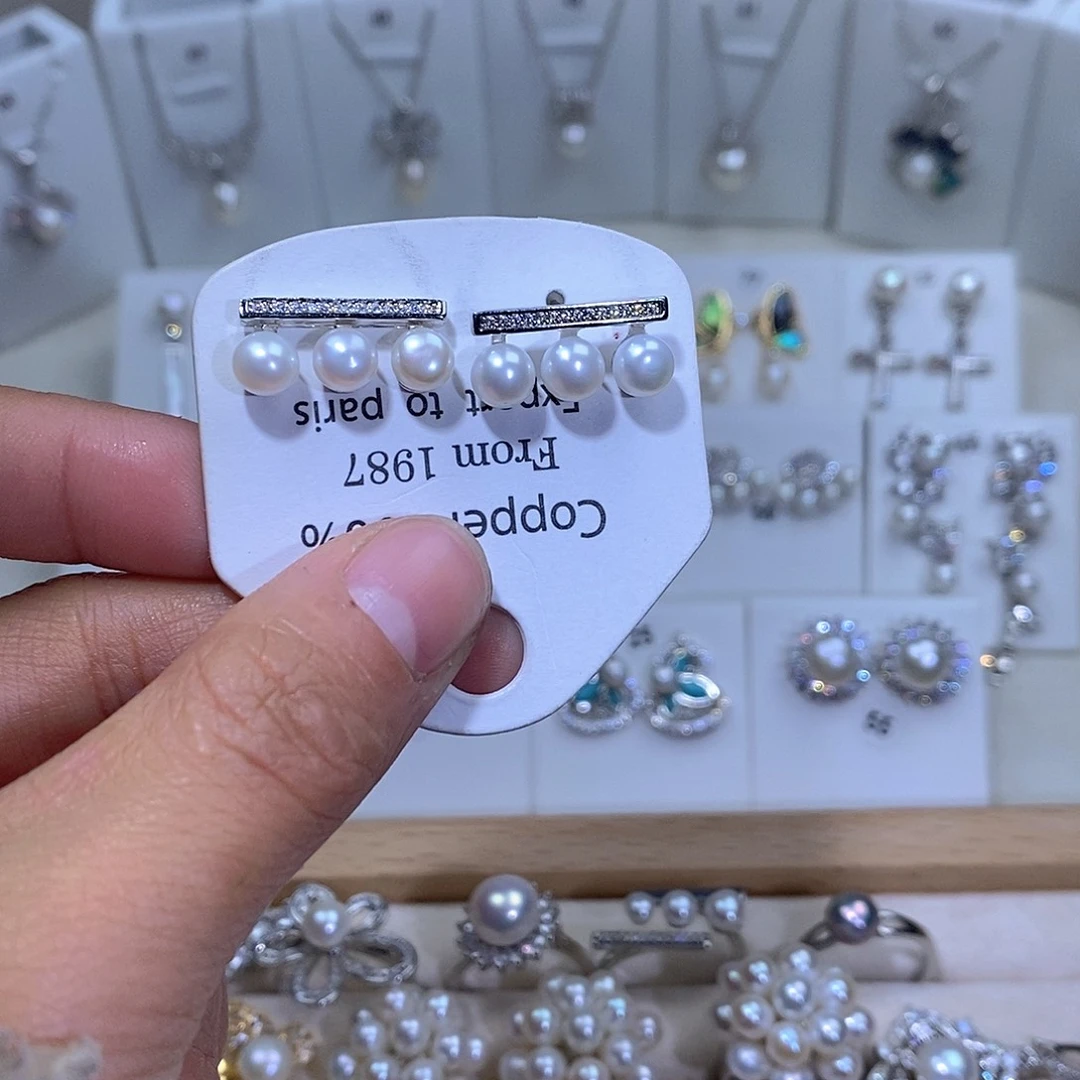 未镶嵌淡水珍珠耳饰