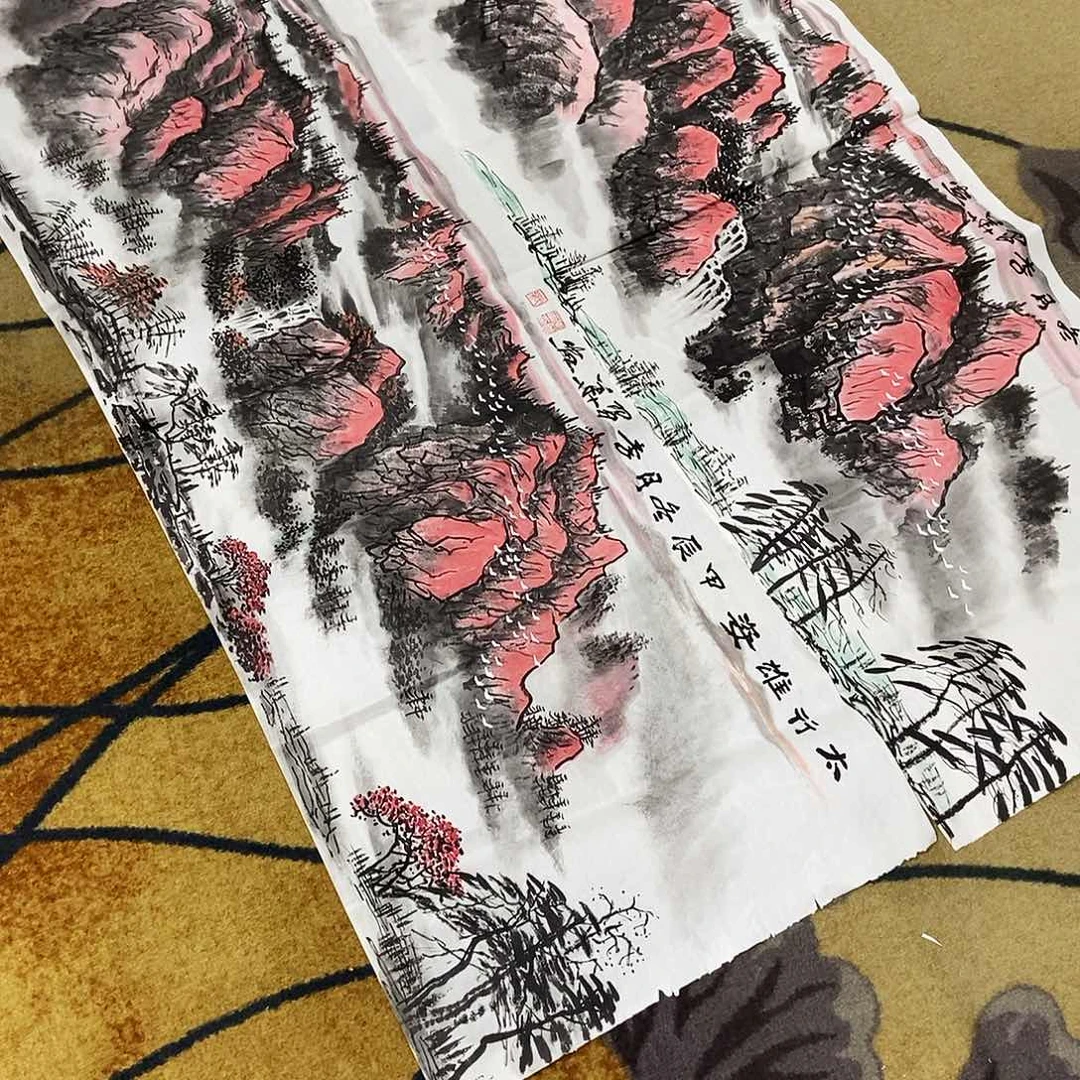 国画养*斋李席华手绘山水50.140