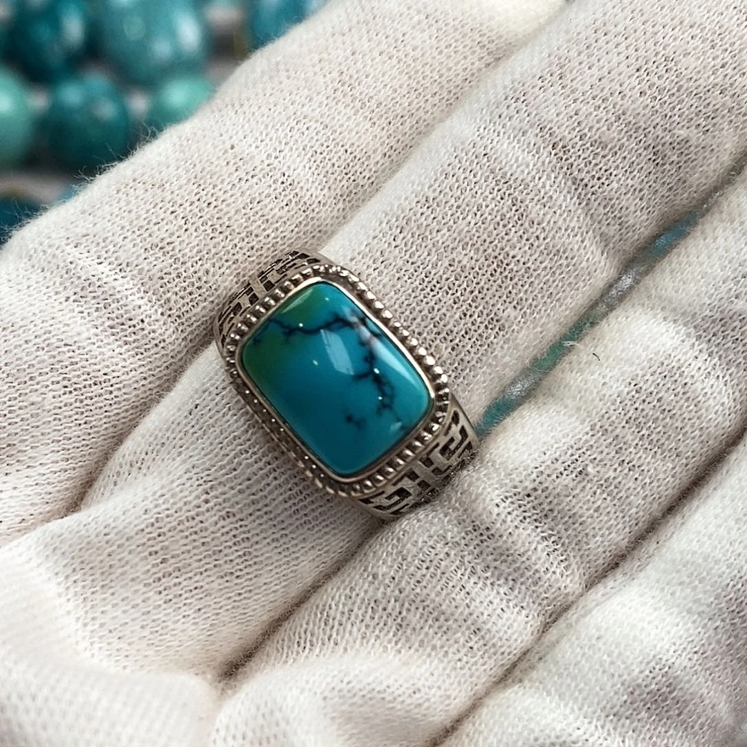 绿松石银S925镶嵌配饰