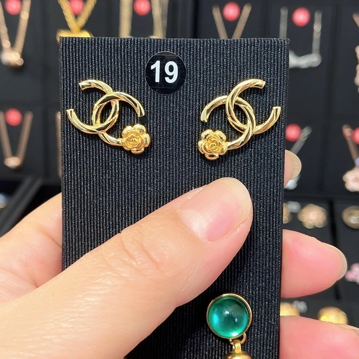 琉璃纯铜合金耳钉